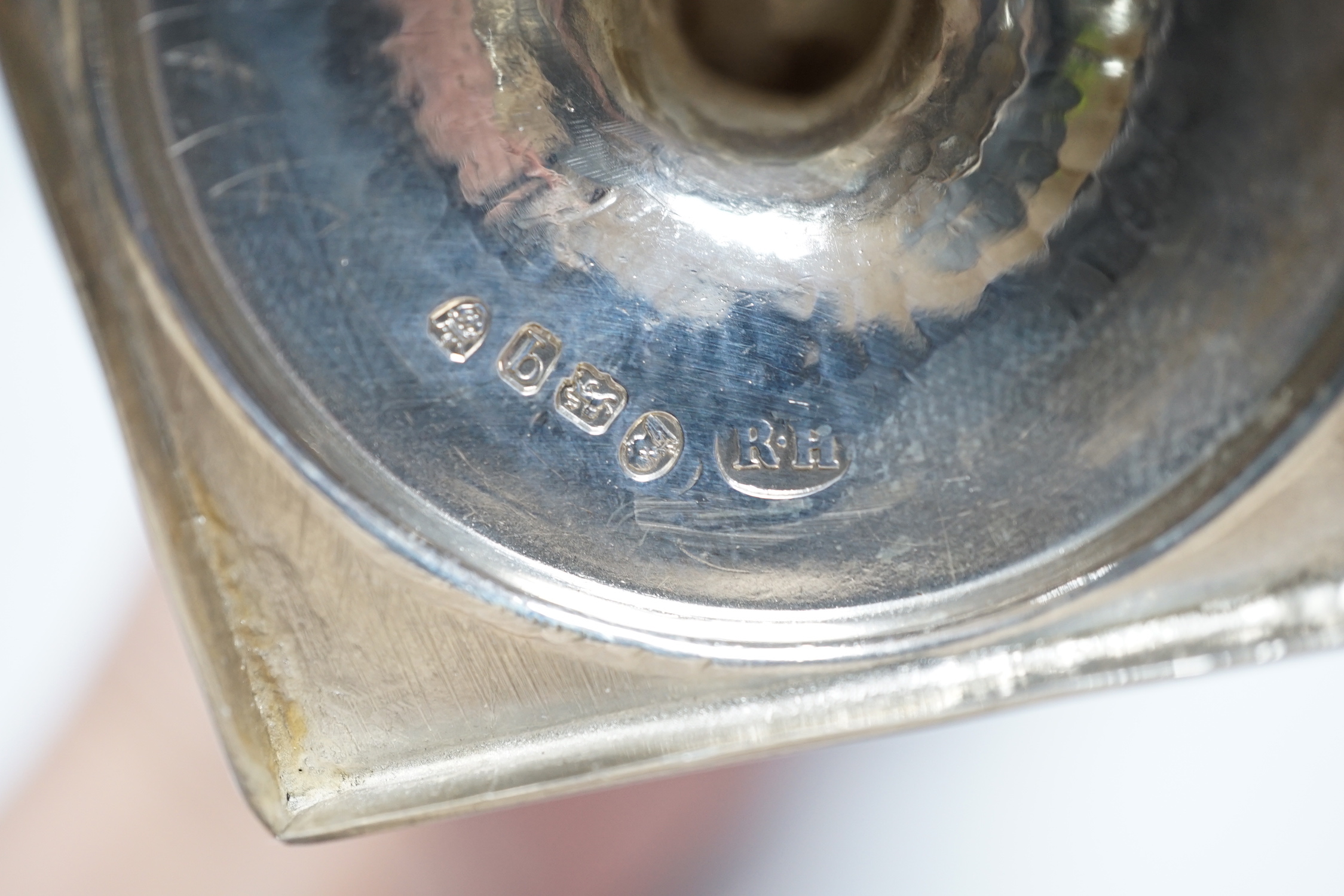 A George III silver helmet cream jug, Robert Hennell, London, 1791, 14.5cm, 3.6oz.